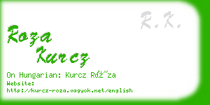 roza kurcz business card